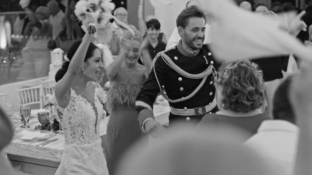 Dance floor celebration — candid wedding moments in Florida.